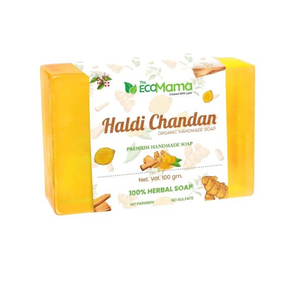 Haldi Chandan Organic Handmade Soap - 100g (Pack of 8)
