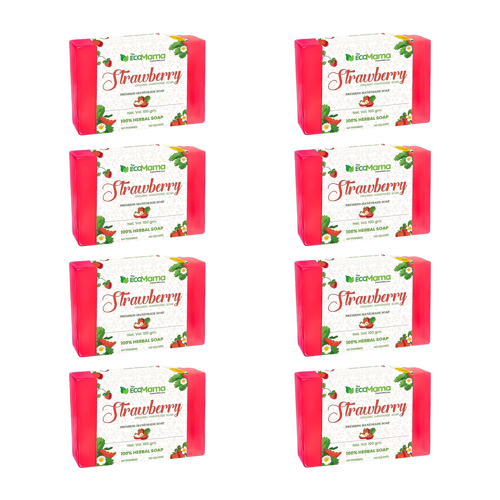 Strawberry Organic Handmade Soap 8 Strawberry Organic Handmade Soap